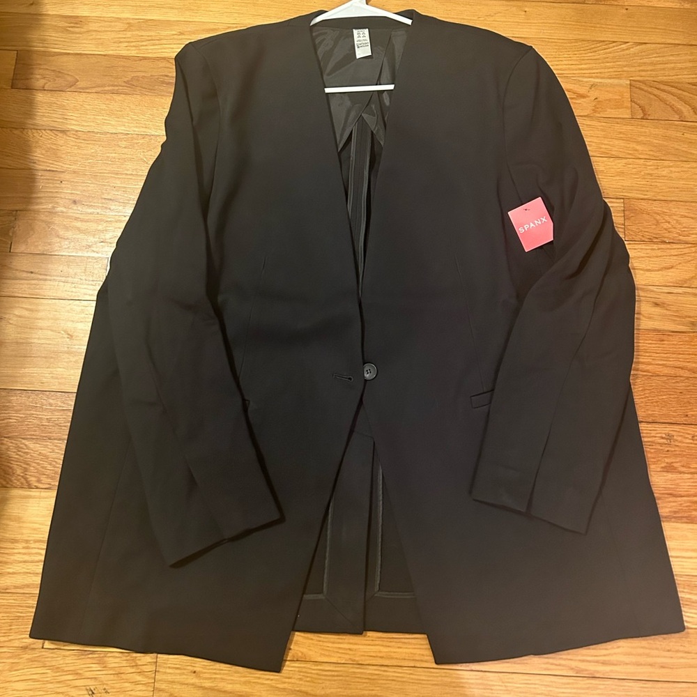 NWT Spanx 1X Black The Perfect Oversized Blazer